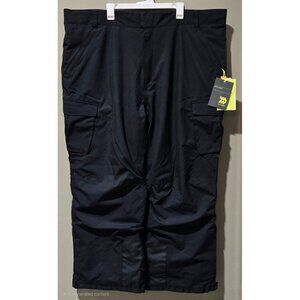 All in Motion Men's Adjustable Waist Waterproof Sport Black Snow Pants